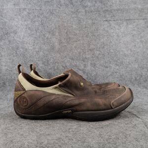 Merrell Shoe Women 9 Nova Moc Slip On Casual Leather Sneaker Brown Vibram Loafer